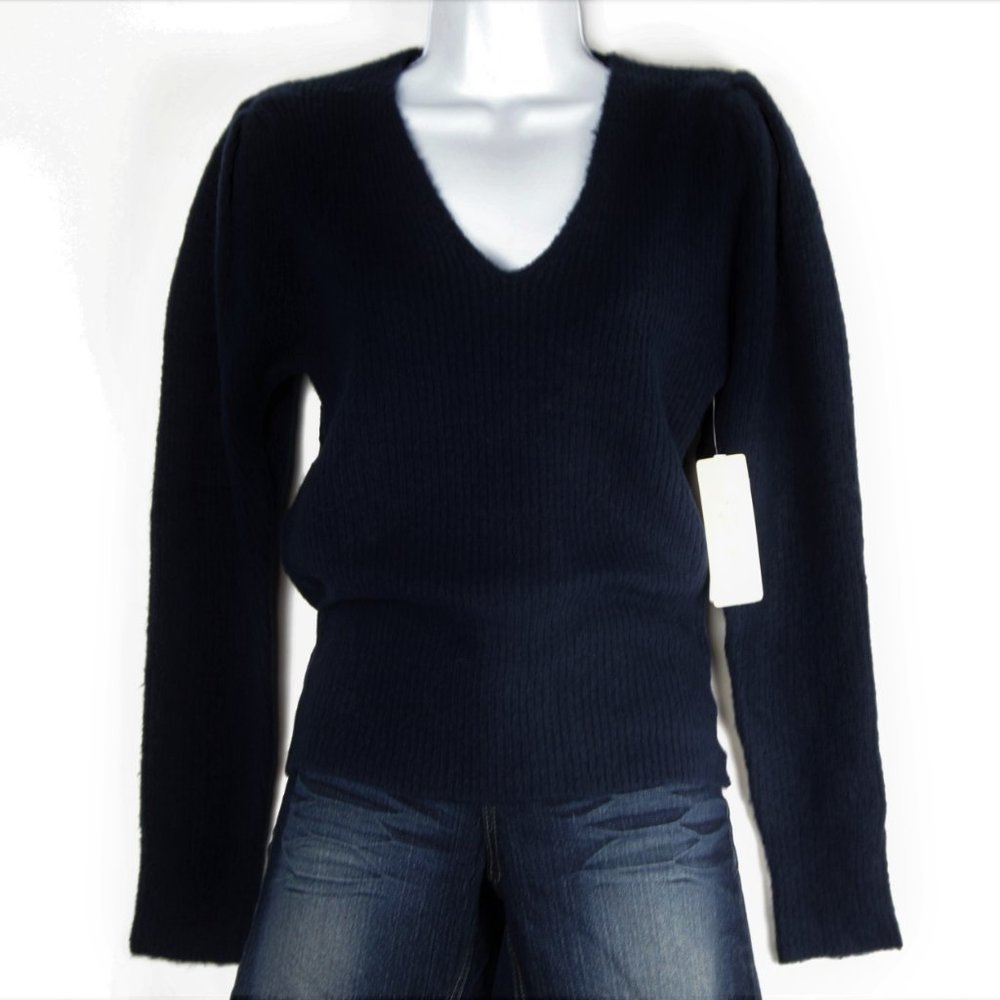 NWT RD Syle V-Neck Ribbed Sweater Navy Sizes:S,M - Picture 3 of 8